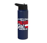 Funny Polish It's Not a Party Until A Polish Girl Walks in Stainless Steel Insulated Water Bottle