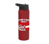 Funny Polish It's Not a Party Until A Polish Girl Walks in Stainless Steel Insulated Water Bottle