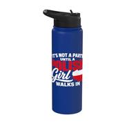 Funny Polish It's Not a Party Until A Polish Girl Walks in Stainless Steel Insulated Water Bottle