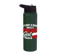 Funny Polish It's Not a Party Until A Polish Girl Walks in Stainless Steel Insulated Water Bottle