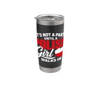 Funny Polish It's Not a Party Until A Polish Girl Walks in Vaso térmico de acero inoxidable de doble pared