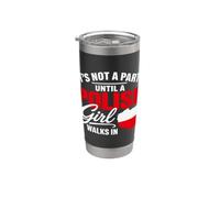 Funny Polish It's Not a Party Until A Polish Girl Walks in Vaso térmico de acero inoxidable de doble pared