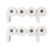 Funny Poop Toilet Paper Holder Shelf, Humorous Poop Sign Bathroom Decor, White Funny Bathroom Whimsical Wall Decor, Functional Cute Quirky House Warming Boys Gift(2pcs)