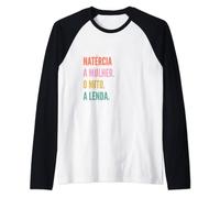 Funny Portuguese First Name Design - Natércia Camiseta Manga Raglan