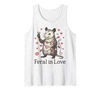 Funny Possum Valentine Outfit Feral in Love Animal Design Camiseta sin Mangas