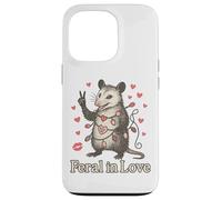 Funny Possum Valentine Outfit Feral in Love Animal Design Carcasa para iPhone 13 Pro