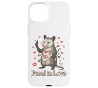 Funny Possum Valentine Outfit Feral in Love Animal Design Carcasa para iPhone 15 Plus