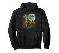 Funny Prairie Dogs Freak Out Luna Llena OVNI Encuentro Aliens Sudadera con Capucha