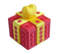 Funny Prank Gift Box | PP, 50 g, 6,5 x 6,5 x 7,1 cm | Novelty Valentine's Day | Desk Decor Joke Toy In Pink/Red/Blue
