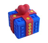 Funny Prank Gift Box | PP, 50 g, 6,5 x 6,5 x 7,1 cm | Novelty Valentine's Day | Desk Decor Joke Toy In Pink/Red/Blue