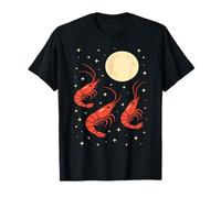 Funny Prawn Howling at The Moon Shrimp Lovers Camiseta
