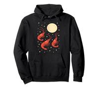 Funny Prawn Howling at The Moon Shrimp Lovers Sudadera con Capucha