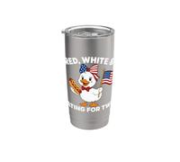 Funny Pregnancy Announcement Red, White Eating for Two Goose Vaso térmico de acero inoxidable de doble pared