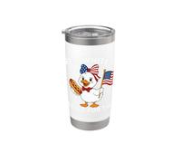 Funny Pregnancy Announcement Red, White Eating for Two Goose Vaso térmico de acero inoxidable de doble pared