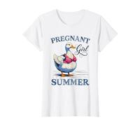 Funny Pregnant Girl Summer Vibes Mom Humor Camiseta