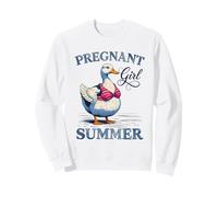Funny Pregnant Girl Summer Vibes Mom Humor Sudadera
