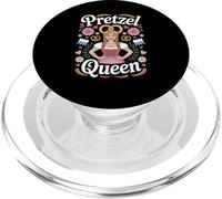 Funny Pretzel Queen Dirndl Biergarten Oktoberfest Beer PopSockets PopGrip para MagSafe