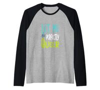 Funny Pride Pun Déjame ser Perfectamente Queer Camiseta Manga Raglan