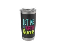 Funny Pride Pun Déjame ser perfectamente queer Vaso térmico de acero inoxidable de doble pared
