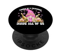 Funny Princess Accessories For Women with Pink GNOME Mom PopSockets PopGrip Adhesivo