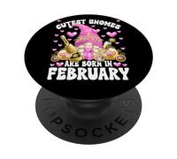 Funny Princess GNOME Mom Graphic For Women February Birthday PopSockets PopGrip Adhesivo