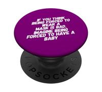 Funny Pro Choice Feminista Feminismo Máscara Política Humor PopSockets PopGrip Adhesivo