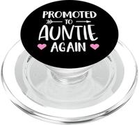 Funny Promoted To Auntie Again Pregnancy Announcement Aunt PopSockets PopGrip para MagSafe