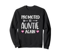 Funny Promoted To Auntie Again Pregnancy Announcement Aunt Sudadera