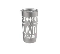 Funny Promoted To Auntie Again Pregnancy Announcement Aunt Vaso térmico de acero inoxidable de doble pared