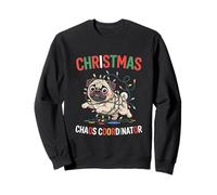 Funny Pug Christmas Chaos Coordinator Men Women Dog Lover Sudadera