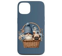 Funny Pug Dad Gnome With Blue Flower Decor For Pug Lover Carcasa para iPhone 13