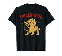 Funny Pug Triceratops Prehistoric Dinosaur Dog Fans Joke Camiseta