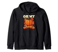 Funny Pumpkin Oh My Gourd Otoño Humor Calabaza Sudadera con Capucha