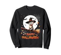 Funny Puppy Dog Witch Candy Spooky Ghost Halloween Costume Sudadera