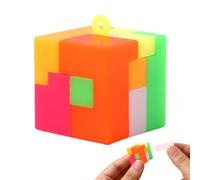 Funny Puzzle Toy, 3D Kids Toy Educational Game, Wear-Resistant ABS Brain Teaser Child Development Fun Learning, Ideal for Travel School Party Home Use, Lightweight and Colorful, 6g