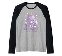 Funny Queef Queen Hear My Kitty Purr Funny Cat Mujeres Hombres Camiseta Manga Raglan