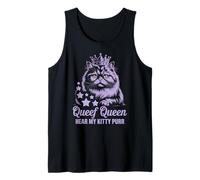 Funny Queef Queen Hear My Kitty Purr Funny Cat Mujeres Hombres Camiseta sin Mangas