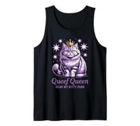 Funny Queef Queen Hear My Kitty Purr Funny Cat Mujeres Hombres Camiseta sin Mangas