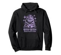 Funny Queef Queen Hear My Kitty Purr Funny Cat Mujeres Hombres Sudadera con Capucha
