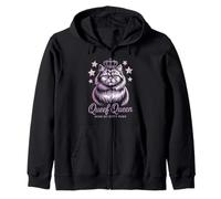 Funny Queef Queen Hear My Kitty Purr Funny Cat Mujeres Hombres Sudadera con Capucha