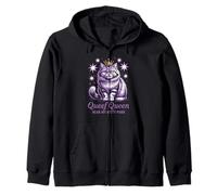 Funny Queef Queen Hear My Kitty Purr Funny Cat Mujeres Hombres Sudadera con Capucha
