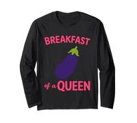 Funny Queen Girl Adult Sport Quote Breakfast of Champions Manga Larga