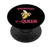 Funny Queen Girl Adult Sport Quote Breakfast of Champions PopSockets PopGrip Adhesivo