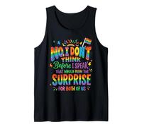Funny Quote Don't Think Before I Speak That Ruin Surprise Camiseta sin Mangas