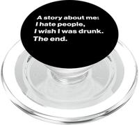 Funny Quote I Hate People I Wish I Was Drunk PopSockets PopGrip para MagSafe