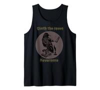 Funny Quoth Raven Nevermore Edgar Allan PoE Poema literario Camiseta sin Mangas