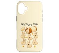 Funny Rabbit Bunny My Happy Pills Animal Lover Niños Niñas Carcasa para iPhone 16 Plus