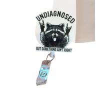 Funny Raccoon Badge Reel, Cute ID Holder with Retractable Alligator Clip, Clip-On Name Tag Accessory, for Nurses, Doctors, Teachers, Students, Medical Assistants, Offices Staff