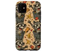 Funny Raccoon Cartoon Trash Panda Chaos Meme Art Carcasa para iPhone 11
