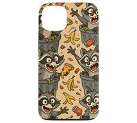 Funny Raccoon Cartoon Trash Panda Chaos Meme Art Carcasa para iPhone 13